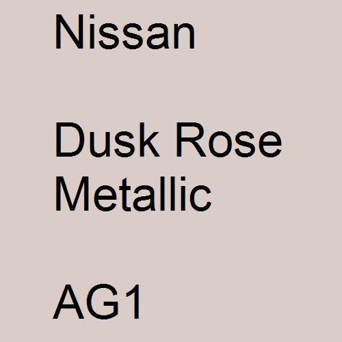 Nissan, Dusk Rose Metallic, AG1.